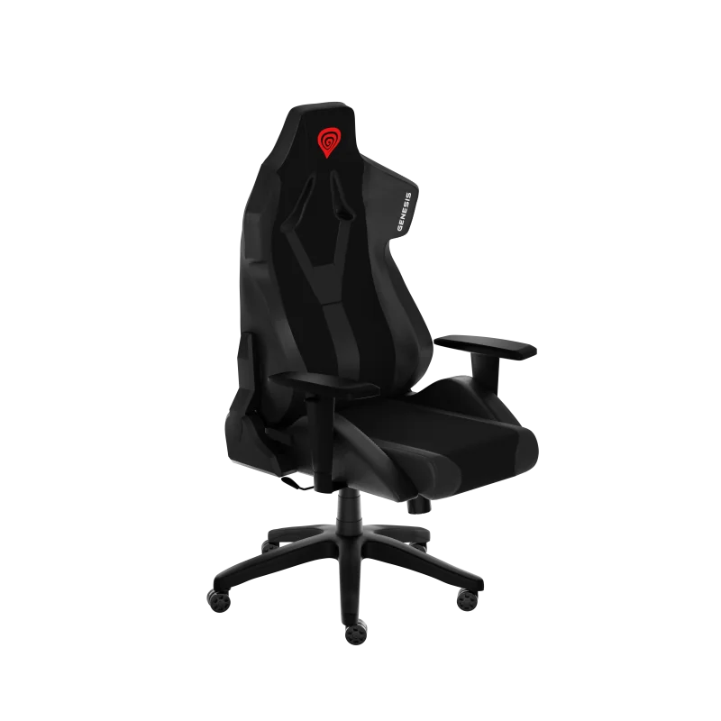 Scaun gaming Genesis Nitro 650 Onyx, material piele ecologica + Textil, reglabil pe inaltime, greutate maxima suportata 150 kg, inaltime scaun reglabil 46 - 55 cm, spatar ajustabil 135°, dimensiuni roti 60mm, echipat cu piston cu gaz clasa 4, manere 1D, negru/roz