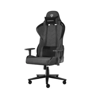 Scaun gaming Genesis Nitro 550 G2, material Synthetic PU + Textil, reglabil pe inaltime, greutate maxima suportata 150 kg, inaltime scaun reglabil 46.5 - 53.5 cm, spatar ajustabil 135°, dimensiuni roti 60mm, gri