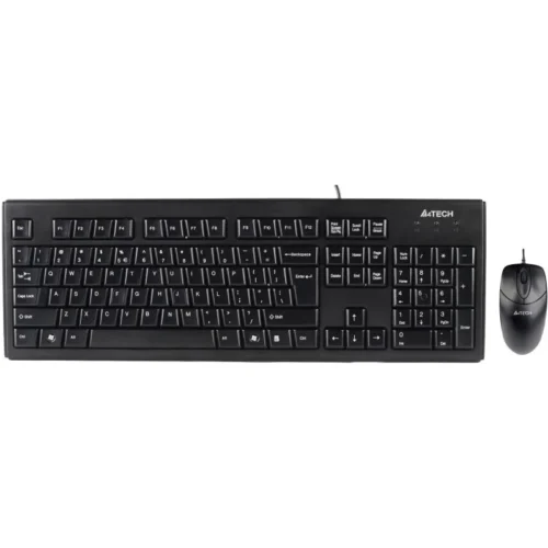 Kit Wired tastatura si mouse A4TECH KRS-8372, taste numerice, Negru