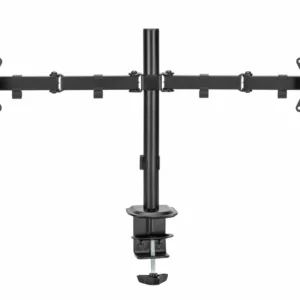 RESIG0000026027_06 Suport 2 monitoare SeriouxMM66-C024, brat articulat monitor, compatibilitate dimensiune ecran 17"-32", greutate maximă suportata: (per ecran): 9kg, VESA: 75x75, 100x100, inclinare: +45°~-45°, pivotare: +90°~-90°, rotația ecranului: + 180°~-180°, instalare: clemă, grommet