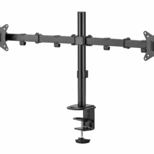 RESIG0000026027_07 Suport 2 monitoare SeriouxMM66-C024, brat articulat monitor, compatibilitate dimensiune ecran 17"-32", greutate maximă suportata: (per ecran): 9kg, VESA: 75x75, 100x100, inclinare: +45°~-45°, pivotare: +90°~-90°, rotația ecranului: + 180°~-180°, instalare: clemă, grommet