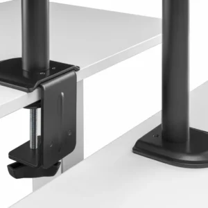 RESIG0000026027_14 Suport 2 monitoare SeriouxMM66-C024, brat articulat monitor, compatibilitate dimensiune ecran 17"-32", greutate maximă suportata: (per ecran): 9kg, VESA: 75x75, 100x100, inclinare: +45°~-45°, pivotare: +90°~-90°, rotația ecranului: + 180°~-180°, instalare: clemă, grommet