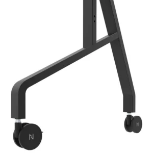 RESIG0000030103_09 Stand podea mobil/fix Neomounts FL50-575BL1; pentru display-uri cu diagonale 65"-110", sistem de prindere VESA 100x100~1100x600, greutate maxima suportata 125kg, fix, inaltime reglabila manual 1290-1360mm (4 presetari); polita AV max load 10kg, rack AV, management cabluri, 2 stalpi; pre-asamblat