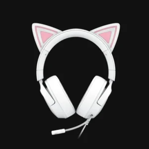 Casti Razer Kraken Kitty V3 X, frecventa raspuns 20 Hz – 28 kHz, sensibilitate 98 dBSPL / mW at 1 kHz by HATS si microfon unidirectional, sensibilitate microfon -42 ± 3 dBV / Pa, 1 kHz, alb