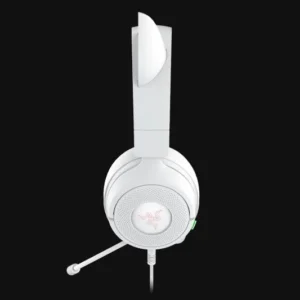 Casti Razer Kraken Kitty V3 X, frecventa raspuns 20 Hz – 28 kHz, sensibilitate 98 dBSPL / mW at 1 kHz by HATS si microfon unidirectional, sensibilitate microfon -42 ± 3 dBV / Pa, 1 kHz, alb