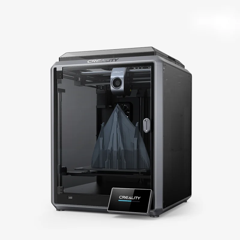 Imprimanta 3D Creality K1 MAX, Tehnologie FDM, viteza printare 600mm/s, Precizie 100 +/-0.1mm, Diametru filament: 1.75mm, tip filament compatibil: ABS/PLA/PETG/PET/TPU/PA/ABS/ASA/PC/PLA-CF/PA-CF/PET-CF, Transfer fisier: USB drive,WIFI temperatura duza:300 C, Format fisier: G-code,Software: Creality