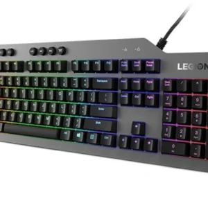Tastatura gaming mecanica Lenovo Legion K500, iluminare RGB, switch Red, taste multimedia, Iron Grey