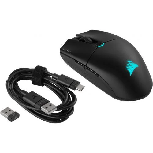 Mouse Gaming CORSAIR KATAR ELITE WIRELESS, 26k DPI, compatibilitate iCUE, 1 memory profile, autonomie de pana la 60 de ore 2.4GHz si de pana la 110 ore bluetooth