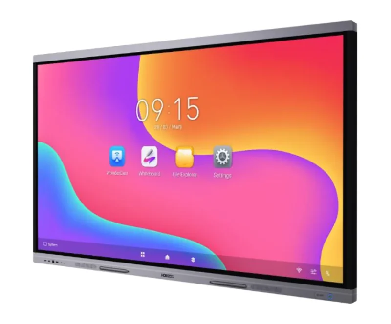 RESIG0000030327_01 Display interactiv HORIZON A3A, 65", 4K UHD, 400nit, contrast 5000:1, Android 13, CPU A55*4, 8GB RAM, 64GB storage, Whiteboard, Browser web, interfață cu suport multilingvistic (36 de limbi, inclusiv: turcă, maghiară, germană și română), WiFi 6 2.4GHz & 5GHz, BT 5.2 BLE, 1xVGA, 2xHDMI 4K 60Hz (1