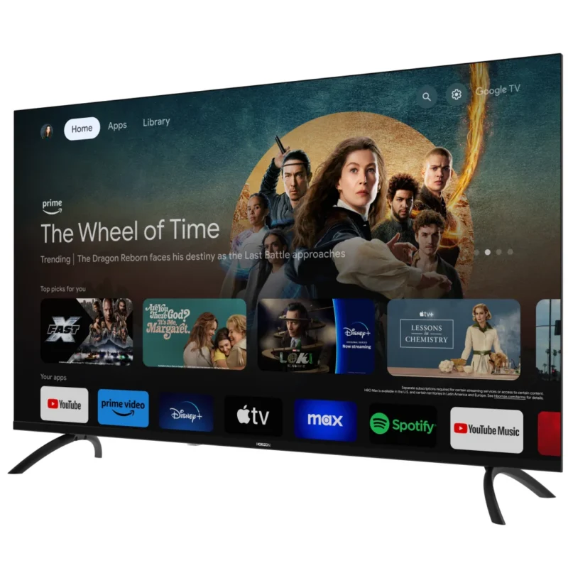 LED TV HORIZON 32HL7590H/D, 32" D-LED, HD (720p), CME 200Hz, DVB- S2/T2/C, Contrast 3000:1, 250 cd/m2, Google TV, Google Cast + Google Assistant + BT5.0, 1x LAN (RJ45), 1x CI+, 3x HDMI (v1.4), 2x USB (v2.0), 1x Optic, VESA 100 x 100 mm, M6, Double Neck-Foot Stand, Black