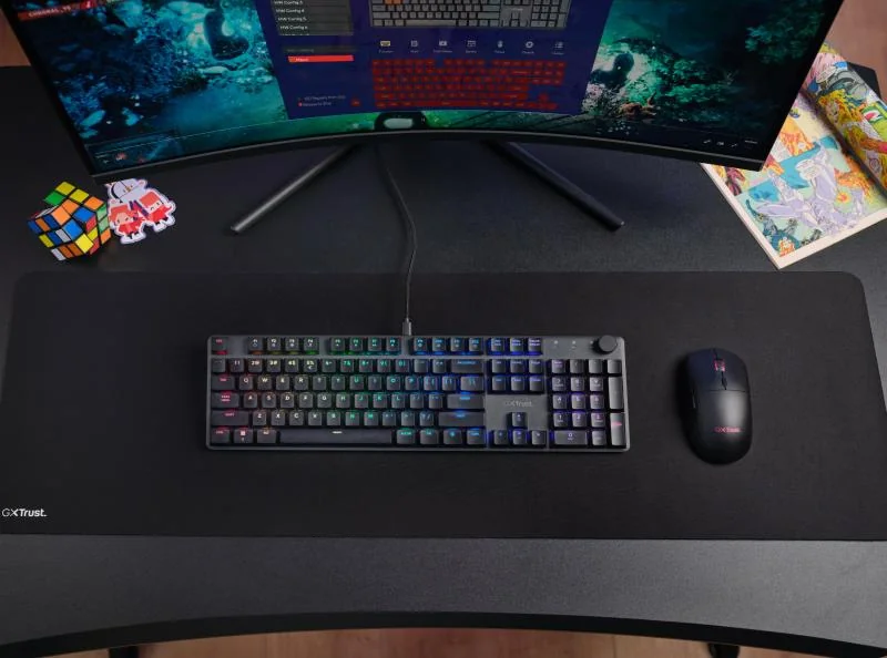 RESIG0000030452_12 Tastatura mecanica Trust GXT 866 Torix cu fir, swtich linear, 104 butoane, full RGB, butoane programabile, tipuri de jocuri FPS, MMO, MOBA, RPG, RTS, negru
