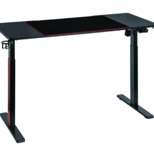Birou gaming electric Serioux Elysium,  dimensiuni: 1400x600x730mm, greutate suportata: 60 kg, reglare electrica pe inaltime inaltime ajustabila: 750 - 1210 mm, putere 100~240V, max. Viteza: 25 mm/s, 1 mouse Pad inclus, suport casti, suport cana/pahar, Banda LED RGB