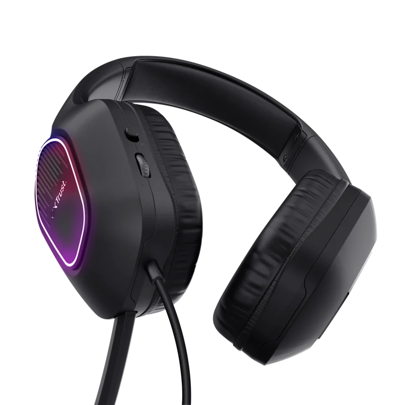 Casti cu fir Trust LED GXT 416 Zirox, cu microfon, interfata 3.5mm, USB- A, frecventa raspuns 20 Hz - 20.000 Hz, sensibilitate 90 dB, negru