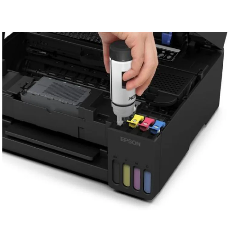 EPSON L3360 CISS COLOR INKJET MFP, Format: A4, Functii: Print, Copy, Scan, Viteza printare: 33ppm mono, 15ppm color, Rezolutie printare: 5.760 x 1.440 DPI, Rezolutie scanare: 1.200 DPI x 2.400 DPI, Format fisiere scanate: BMP, JPEG, PICT, TIFF, multi-TIFF, PDF, PNG, Senzor CIS, Capacitate hartie
