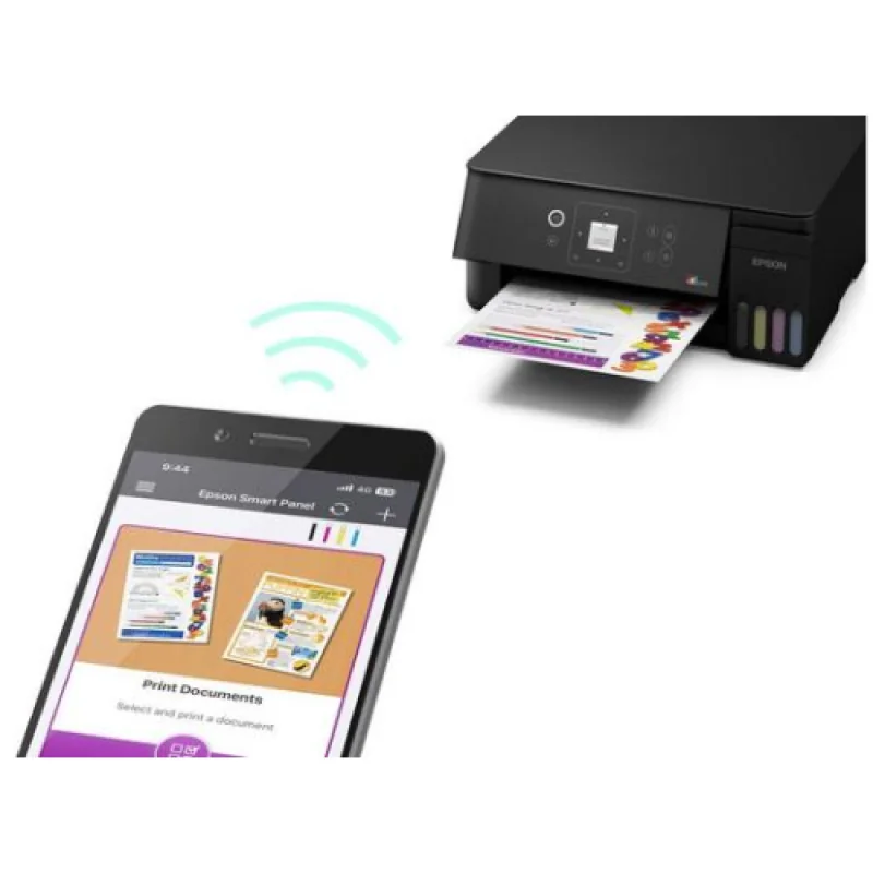 EPSON L3360 CISS COLOR INKJET MFP, Format: A4, Functii: Print, Copy, Scan, Viteza printare: 33ppm mono, 15ppm color, Rezolutie printare: 5.760 x 1.440 DPI, Rezolutie scanare: 1.200 DPI x 2.400 DPI, Format fisiere scanate: BMP, JPEG, PICT, TIFF, multi-TIFF, PDF, PNG, Senzor CIS, Capacitate hartie