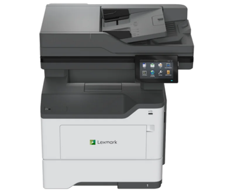 Multifunctional laser monocrom Lexmark MX532adwe, A4,  Imprimare/Scanare/Copiere/fax analog,Grup de lucru mediu, Ecran tactil color Lexmark e-Task de 4,3 inchi (10,9 cm), Alimentator multifuncţional de 100 de coli, Tavă de ieşire de 250 de coli, Unitate duplex integrată, Tavă integrat de 550 coli