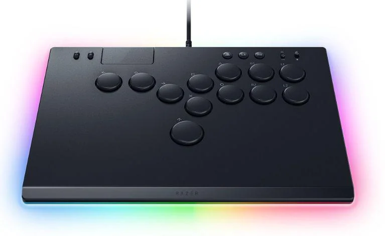 Controller Razer Kitsune All Buton Optical Arcade pentru PS5 si PC, iluminare RGB Chroma, conexiune USB-C, negru