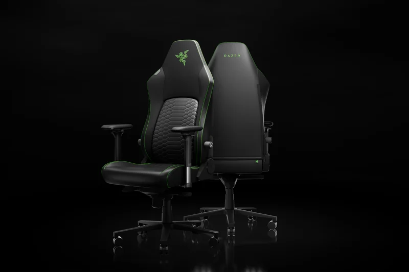 Scaun Razer Iskur V2 NewGen, tip spuma spumă turnată PU, suport lombar integrat, tetieră reglabilă, cotiere 4D, clasa de ridicare pe gaz 4, negru/verde