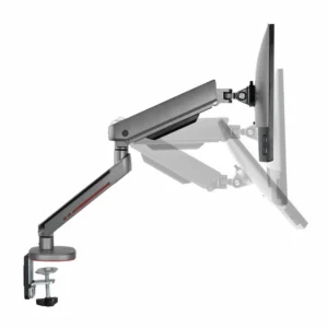 Brat pentru monitor, Material: Oțel, Aluminiu, Plastic, Suprafață finisaj : acoperire cu Pulbere, Culoare: Alb Texturat Fin, Gri Spațial, Dimensiune compatibila ecran: 27"-45", tehnologie arc, Greutate maxima (pe ecran): 5~14 kg, Greutate maxima pentru ecran curbat (pe ecran): 5~12 kg