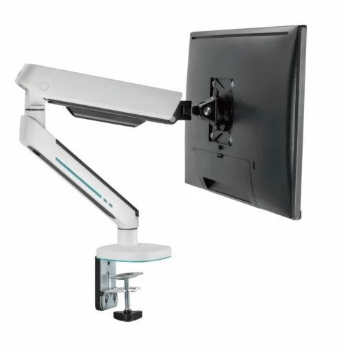SRXA-MM54-C012WH_01 Suport monitor Serioux SRXA-MM54-C012WH, Material: Oțel, Aluminiu, Plastic, Suprafață finisaj : acoperire cu Pulbere, tehnologie arc, Culoare: Alb Texturat Fin, Gri Spațial Dimensiune compatibila ecran: 27"-45", Greutate maxima (pe ecran): 5~14 kg, Greutate maxima: 5~12 kg