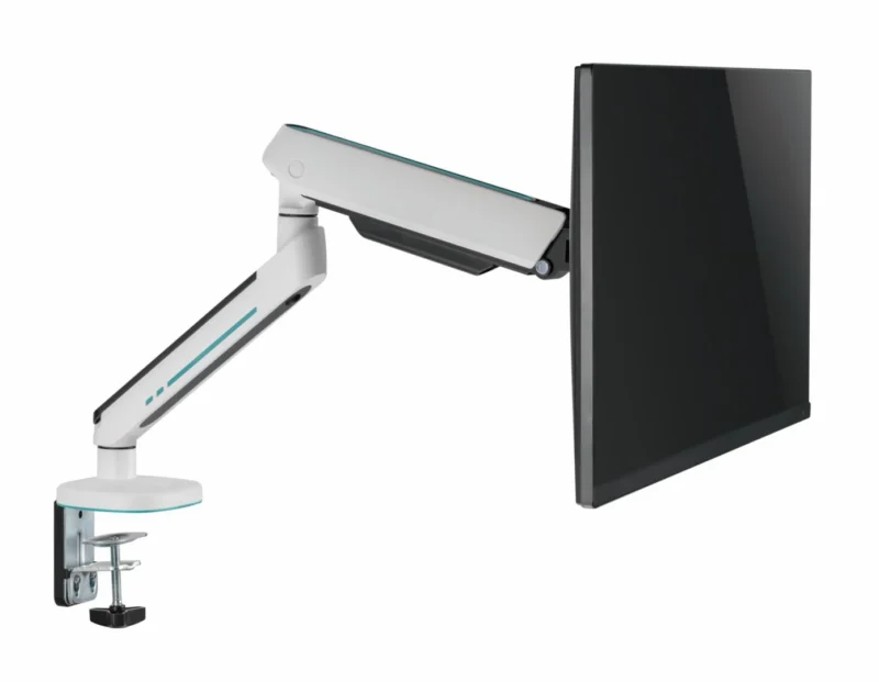 SRXA-MM54-C012WH_04 Suport monitor Serioux SRXA-MM54-C012WH, Material: Oțel, Aluminiu, Plastic, Suprafață finisaj : acoperire cu Pulbere, tehnologie arc, Culoare: Alb Texturat Fin, Gri Spațial Dimensiune compatibila ecran: 27"-45", Greutate maxima (pe ecran): 5~14 kg, Greutate maxima: 5~12 kg