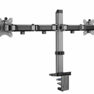 Suport 2 monitoare Serioux MM55-C024, compatibilitate  dimensiune ecran 17"-32",  greutate maximă suportata: (per ecran): 9kg, VESA: 75x75, 100x100, inclinare: +70°~-70°, pivotare: +90°~-90°, rotația ecranului: + 180°~-180°, instalare: clemă, grommet