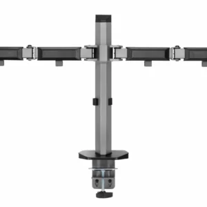 Suport 2 monitoare Serioux MM55-C024, compatibilitate  dimensiune ecran 17"-32",  greutate maximă suportata: (per ecran): 9kg, VESA: 75x75, 100x100, inclinare: +70°~-70°, pivotare: +90°~-90°, rotația ecranului: + 180°~-180°, instalare: clemă, grommet