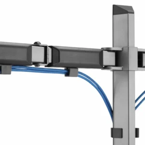 Suport 2 monitoare Serioux MM55-C024, compatibilitate  dimensiune ecran 17"-32",  greutate maximă suportata: (per ecran): 9kg, VESA: 75x75, 100x100, inclinare: +70°~-70°, pivotare: +90°~-90°, rotația ecranului: + 180°~-180°, instalare: clemă, grommet