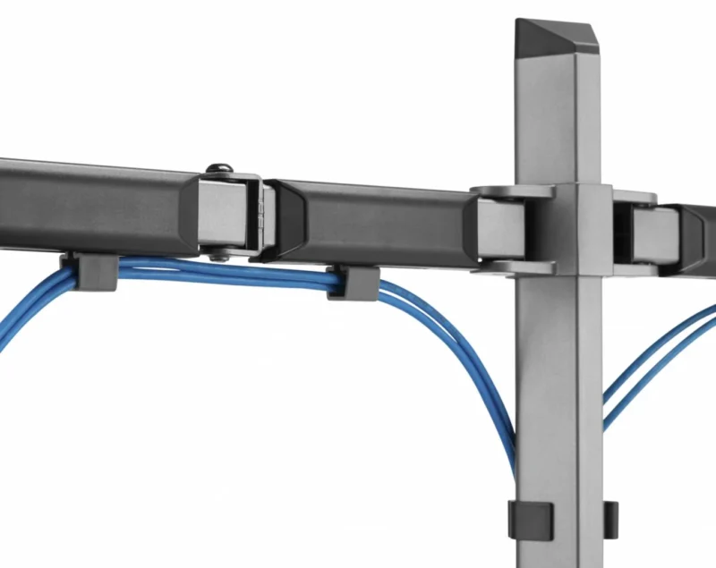 Suport 2 monitoare Serioux MM55-C024, compatibilitate  dimensiune ecran 17"-32",  greutate maximă suportata: (per ecran): 9kg, VESA: 75x75, 100x100, inclinare: +70°~-70°, pivotare: +90°~-90°, rotația ecranului: + 180°~-180°, instalare: clemă, grommet