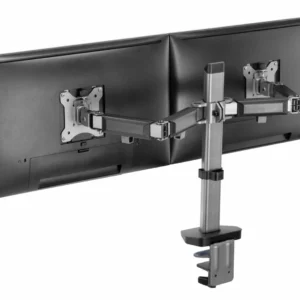 Suport 2 monitoare Serioux MM55-C024, compatibilitate  dimensiune ecran 17"-32",  greutate maximă suportata: (per ecran): 9kg, VESA: 75x75, 100x100, inclinare: +70°~-70°, pivotare: +90°~-90°, rotația ecranului: + 180°~-180°, instalare: clemă, grommet