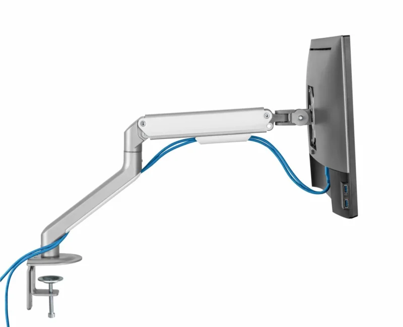SRXA-MM63-C012_11 Suport monitor Serioux MM63-C012, compatibilitate dimensiune ecran 17"-32", greutate maximă suportata: (per ecran): 2~9kg, VESA: 75x75, 100x100, inclinare: +55°~-55°, pivotare: +90°~-90°, rotația ecranului: + 180°~-180°, instalare: clemă, grommet