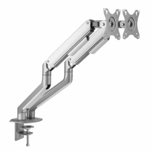 Suport 2 monitoare Serioux MM63-C024, arc cu gaz, compatibilitate dimensiune ecran 17"-32",  greutate maximă suportata: (per ecran): 2~ 9kg, VESA: 75x75, 100x100, inclinare: +55°~-55°, pivotare: +90°~-90°, rotația ecranului: +180°~-180°