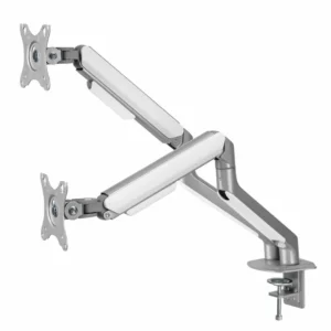 Suport 2 monitoare Serioux MM63-C024, arc cu gaz, compatibilitate dimensiune ecran 17"-32",  greutate maximă suportata: (per ecran): 2~ 9kg, VESA: 75x75, 100x100, inclinare: +55°~-55°, pivotare: +90°~-90°, rotația ecranului: +180°~-180°