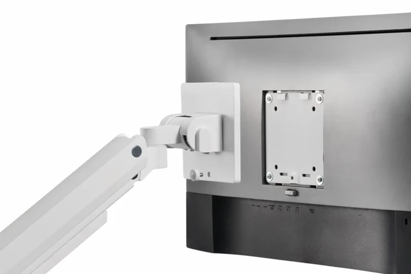 SRXA-MM69-C012_06 Suport monitor Serioux MM69-C012, compatibilitate dimensiune ecran 17"-49", arc cu gaz, greutate maximă suportata: (per ecran): 2~20 kg, VESA: 75x75, 100x100, inclinare: +50°~-20°, pivotare: +90°~-90°, rotația ecranului: +180°~-180°, instalare: clemă, grommet,alb