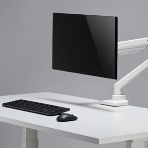 SRXA-MM69-C012_08 Suport monitor Serioux MM69-C012, compatibilitate dimensiune ecran 17"-49", arc cu gaz, greutate maximă suportata: (per ecran): 2~20 kg, VESA: 75x75, 100x100, inclinare: +50°~-20°, pivotare: +90°~-90°, rotația ecranului: +180°~-180°, instalare: clemă, grommet,alb