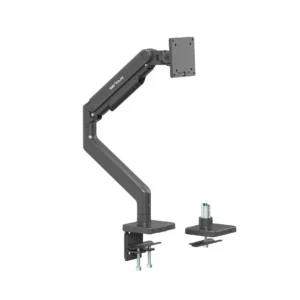 Brat monitor Serioux, tehnologie arc, compatiibilate ecran 17"-49", greutate maxima suportata (per ecran) 2~20kg ,VESA:75x75,100x100, interval inclinare +50°~-20°, interval pivotare +90°~-90°