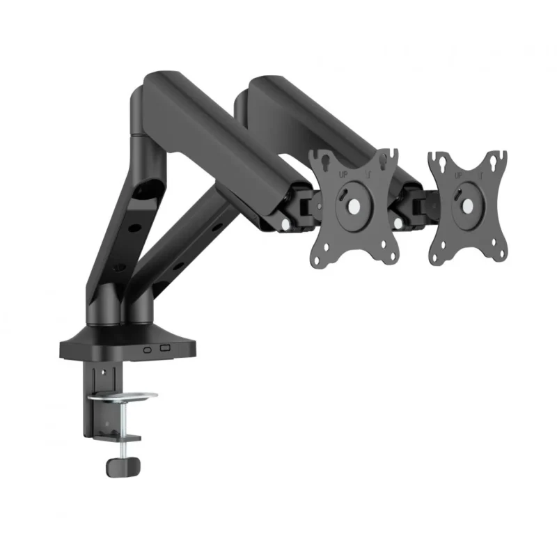 Brat monitor Serioux, tehnologie arc cu gaz, compatibilitate ecran 17"-35", greutate maxima suportata(per ecran) 2~12kg. VESA/;75x75,100x100 Tilt Range +90°~-90° Swivel Range +90°~-90°