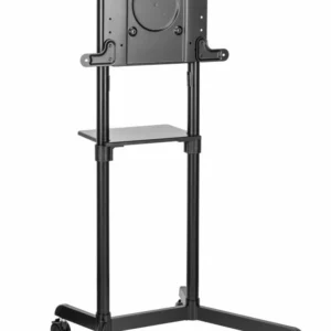 SRXA-TV11-46TW-B_01 Stand TV mobil Serioux TV11-46TW, parti metalice: Cadru principal vertical, Brațele de prindere VESA, Placa de montaj TV, baza, fixarea se face cu ajutorul accesoriile incluse; dimensiuni: 920x702x1595mm, compatibilitate dimensiune ecran: 37"-70", compatibil VESA: 200x200, 400x200, 300x300