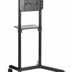 SRXA-TV11-46TW-B_06 Stand TV mobil Serioux TV11-46TW, parti metalice: Cadru principal vertical, Brațele de prindere VESA, Placa de montaj TV, baza, fixarea se face cu ajutorul accesoriile incluse; dimensiuni: 920x702x1595mm, compatibilitate dimensiune ecran: 37"-70", compatibil VESA: 200x200, 400x200, 300x300