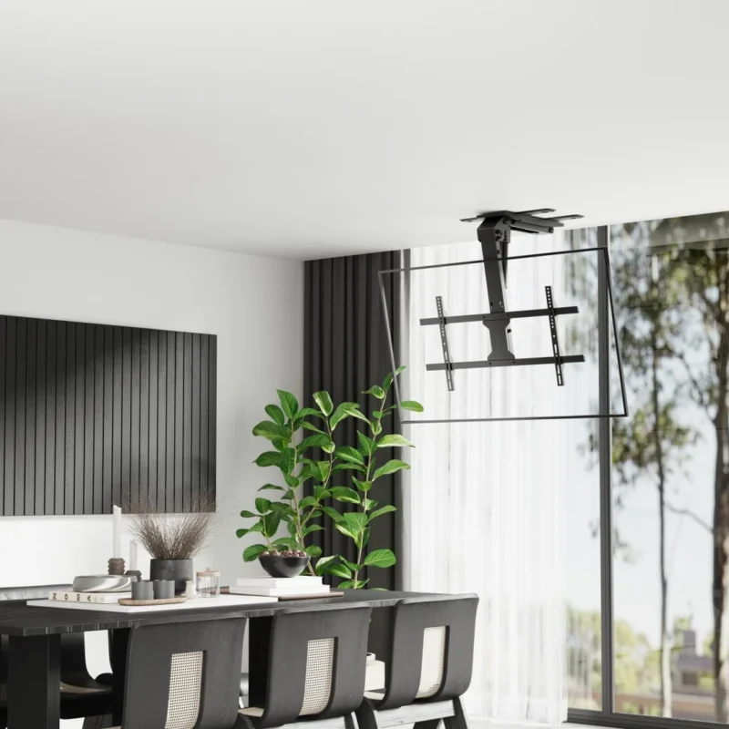 Suport TV Motorizat Serioux 43-86" 45kg compatibilitate dimensiune ecran 43"-86" VESA  200x100 - 800x400, greutate maxima suportata 45kg  Tilt 0~-80° Screen Level +2°~-2°