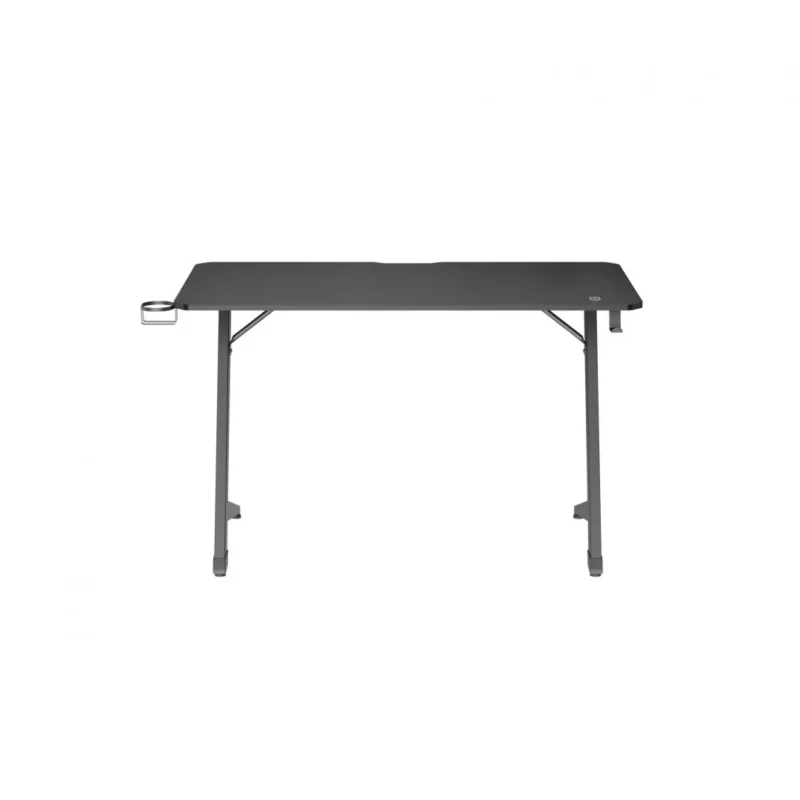 Birou Gaming Serioux Razor cu LED RGB, Material: MDF și melamină, plastic, oțel, Dimensiuni birou 1200x600x750mm, Dimensiuni blat (LxlxA) 1200x600x15mm, Greutate suportata 75kg, Iluminare ambientală LED cu gradient multicolor, Culoare: negru mat și roșu mat