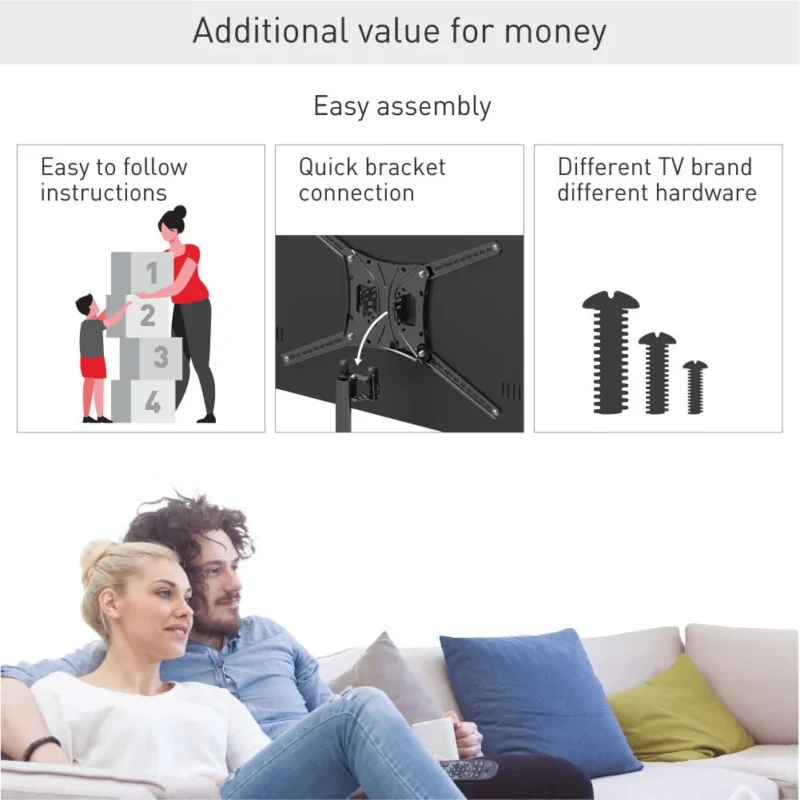Suport Mobil de podea pentru TV plat/curbat Barkan + raft metal pentru laptop, 32" - 86", VESA 600x400mm, suporta pana la 50kg, Negru