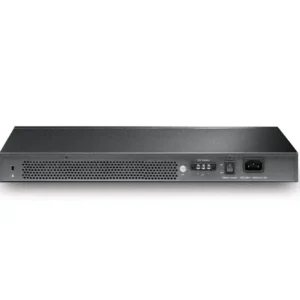 "JetStream™ 24-Port Gigabit L2+ Managed Switch with 4 10GE SFP+ Slots and UPS Power Supply PORT: 24× Gigabit RJ45 Ports, 4× 10G SFP+ Slots, RJ45/Micro-USB Console Port SPEC: 1U 19-inch Rack-mountable Steel Case FEATURE: Static Routing, OAM, sFlow, DDM, 802.1Q VLAN, QinQ, STP/RSTP/MSTP, IGMP