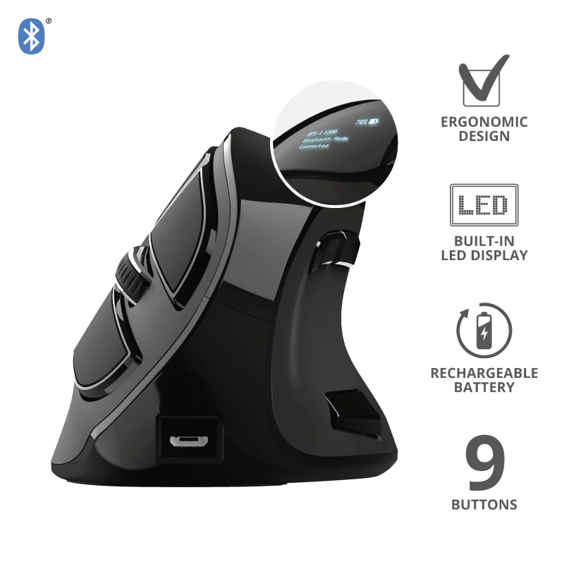 Mouse Wireless Trust Voxx, 2400 dpi, Negru
