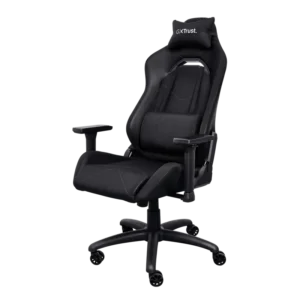 Scaun gaming Trust GXT 714 Ruya, greutate maxima suportata 150 kg, inaltime adjustabila scaun 10 cm, baza stea cu 5 roti, negru