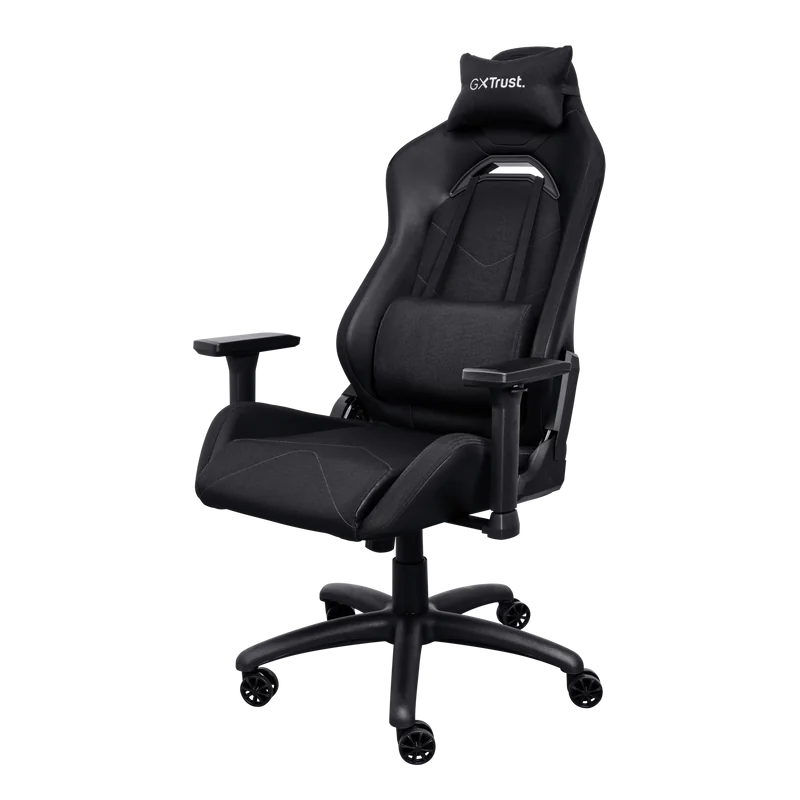 Scaun gaming Trust GXT 714 Ruya, greutate maxima suportata 150 kg, inaltime adjustabila scaun 10 cm, baza stea cu 5 roti, negru