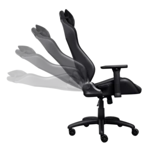 Scaun gaming Trust GXT 714 Ruya, greutate maxima suportata 150 kg, inaltime adjustabila scaun 10 cm, baza stea cu 5 roti, negru