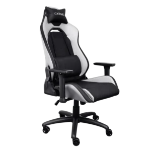 Scaun gaming Trust GXT 714B Ruya Comfortable, roti, ridicare pe gaz clasa 4, adjustabil pe inaltime, material plastic + PU leather, greutate maxima suportata 150 kg, negru/alb