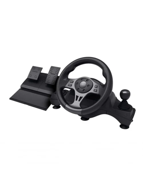 Volan racing Trust GXT 289 Movi Movi, conectivitate cu fir, 25 de butoane, console compatibile Nintendo Switch, Xbox Series S, Xbox Series X, Xbox One X, Xbox One S, Xbox One, PS4, PS4 Original, PS4 Pro, PS4 Slim, negru