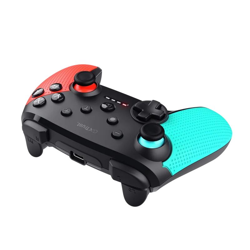 TR-25427_04 Controller wireless Trust Muta pentru consola Nintendo Switch, 15 butoane, controale: A, B, X, Y, L1, L2, L3, R1, R2, R3, reset, 8-way, start, select, d-input, multicolor